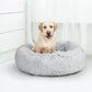 Foxhound Dog Beds Pet Cat Donut Nest Calming Mat Soft Plush Kennel - Charcoal LARGE