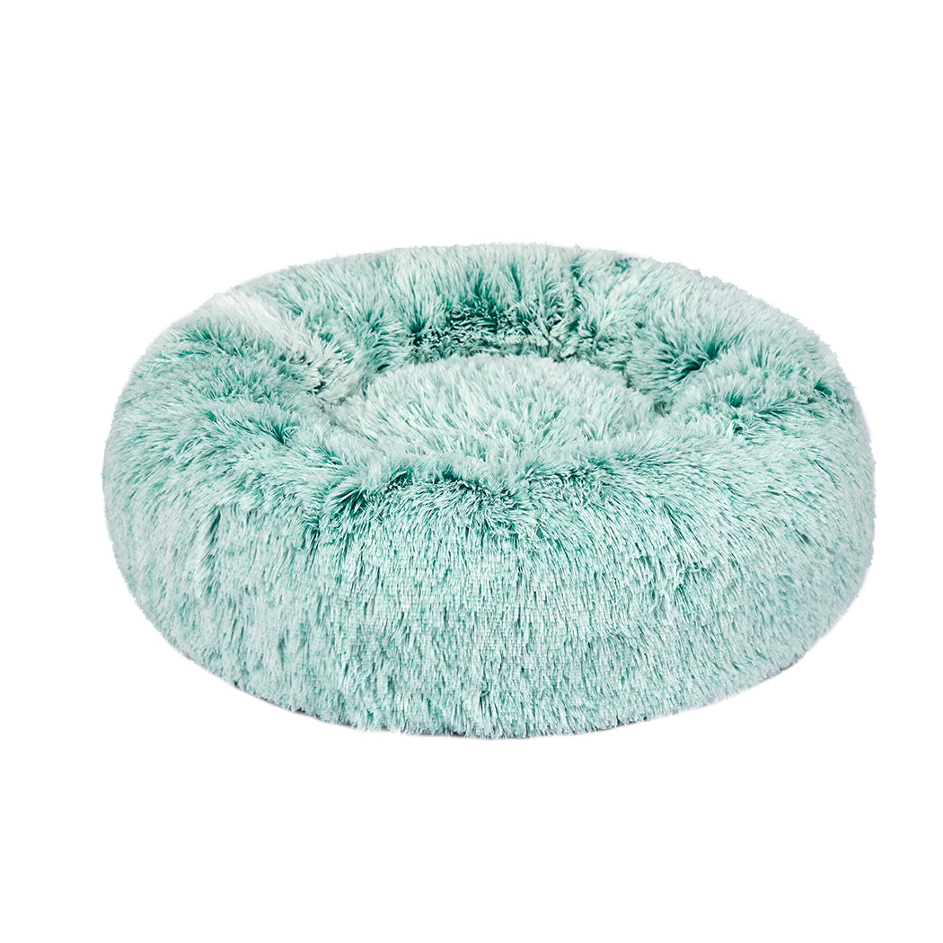 Foxhound Dog Beds Pet Cat Donut Nest Calming Mat Soft Plush Kennel - Teal XLARGE