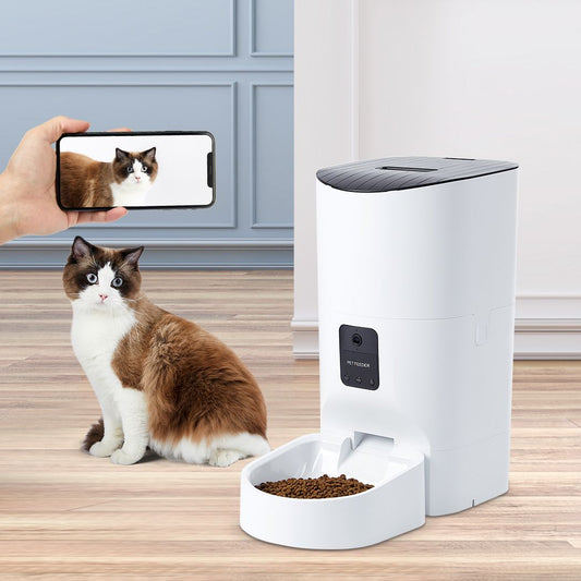 Smart Pet Feeder Camera Dog Cat Automatic Food Dispenser Portable Remote Bowl