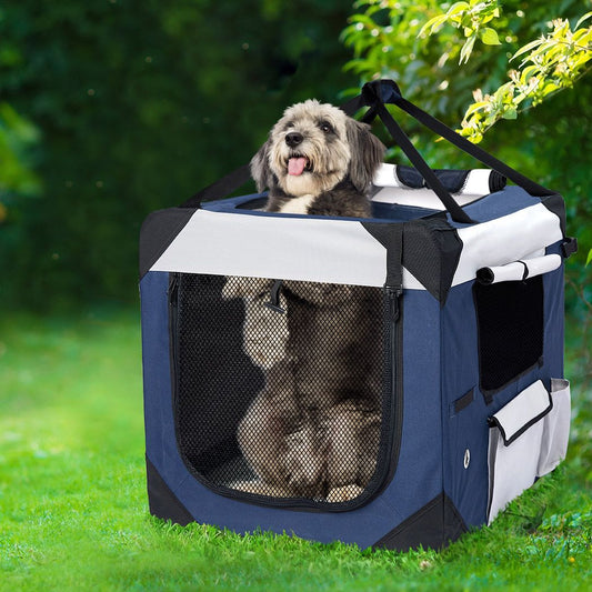 Pet Carrier Bag Dog Puppy Spacious Outdoor Travel Hand Portable Crate Large