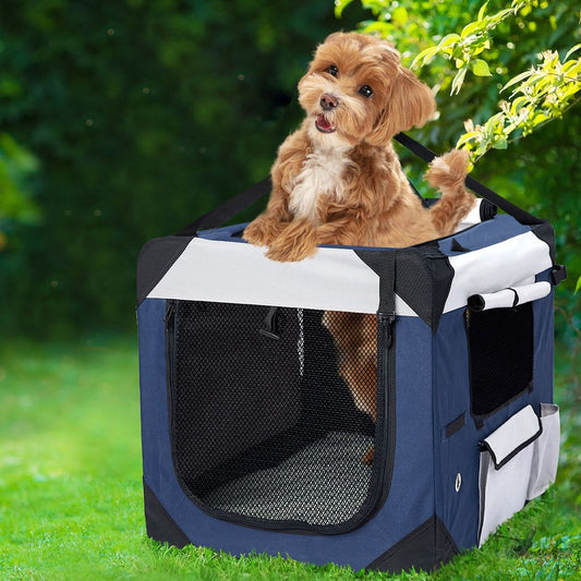 Pet Carrier Bag Dog Puppy Spacious Outdoor Travel Hand Portable Crate Medium