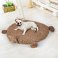 Collie Dog Beds Pet Cat Calming Squeaky Toys Cushion Puppy Kennel Mat - Tan LARGE