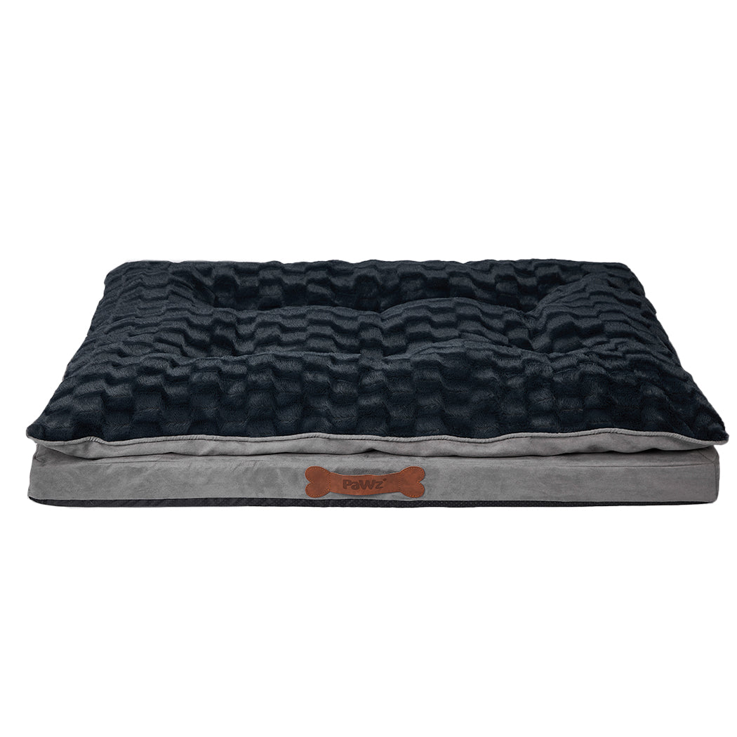 Beagle Dog Beds Calming Warm Soft Plush Comfy Sleeping Memory Foam Mattress - Dark Grey LARGE
