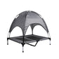 Pyrenees Dog Beds Pet Trampoline Cat Elevated Hammock With Canopy Raised Heavy Duty - Grey LARGE