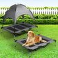 Pyrenees Dog Beds Pet Trampoline Cat Elevated Hammock With Canopy Raised Heavy Duty - Grey XLARGE