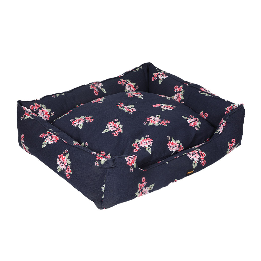 Kamchatka Dog Beds Calming Pet Cat Washable Removable Cover Double-Sided Cushion - Navy LARGE