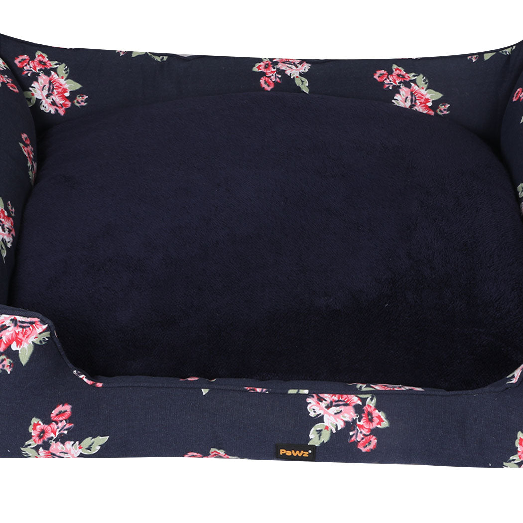 Kamchatka Dog Beds Calming Pet Cat Washable Removable Cover Double-Sided Cushion - Navy XLARGE