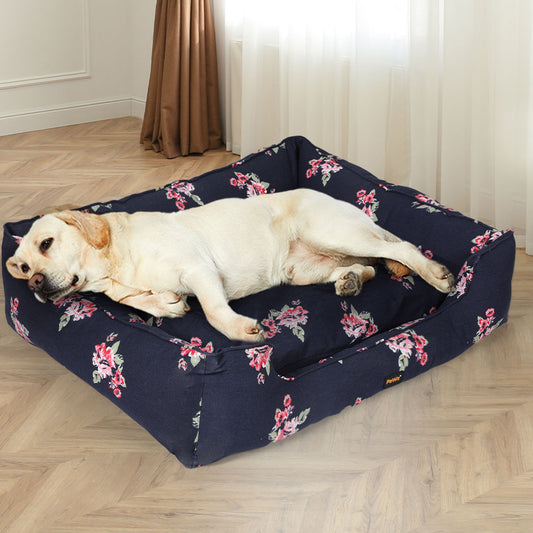 Kamchatka Dog Beds Calming Pet Cat Washable Removable Cover Double-Sided Cushion - Navy XXLARGE
