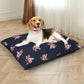 Dunker Dog Beds Calming Cat Pet Washable Removable Cover Cushion Mat Indoor - Navy LARGE