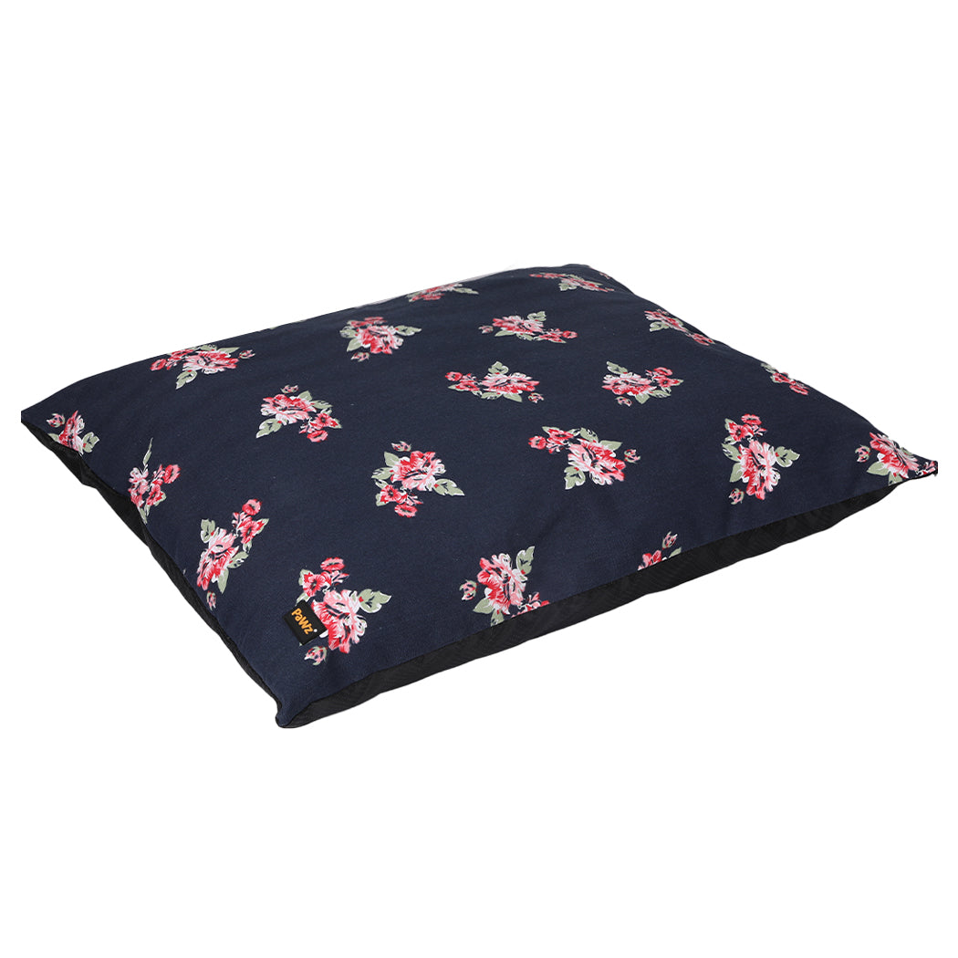 Dunker Dog Beds Calming Cat Pet Washable Removable Cover Cushion Mat Indoor - Navy LARGE
