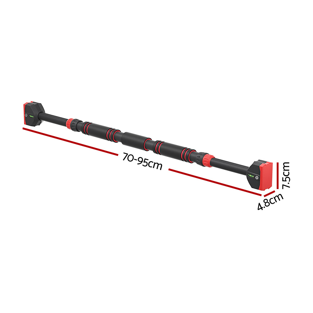 Adjustable Doorway Pull-Up Bar 70CM-95CM Chin-Up Bar with Level Meter