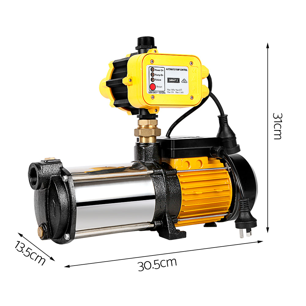 2000W High Pressure Garden Water Pump - Yellow