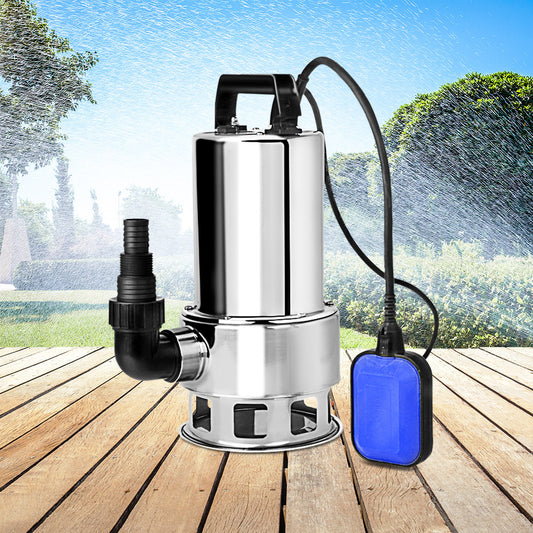 Garden Submersible Pump 1800W Dirty Water Bore Tank Well Steel Sewerage