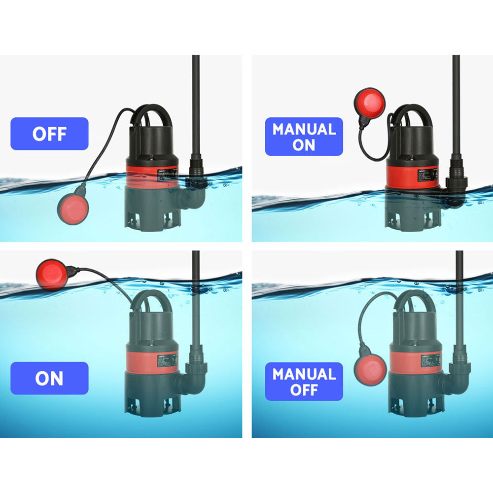 550W Water Pump Dirty Submersible Sump Swim Pool Flooding Pond Clean