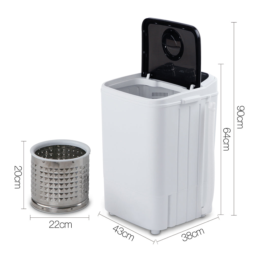 4.6kg Mini Portable Washing Machine - Black