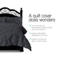 KING Quilt Cover Set Diamond - Pinch Black