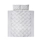 QUEEN 3-Piece Quilt Cover Set Diamond - Grey