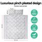 QUEEN 3-Piece Quilt Cover Set Diamond - Grey