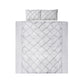 SUPER KING 3-Piece Quilt Cover Set Diamond Pintuck - Grey