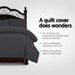 KING Quilt Cover Set - Classic Black