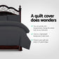 SUPER KING 3-Piece Quilt Cover Set - Black