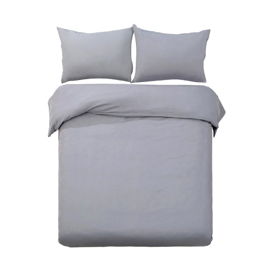 KING Quilt Cover Set - Classic Grey