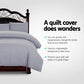 KING Quilt Cover Set - Classic Grey