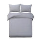 SUPER KING 3-Piece Quilt Cover Set - Grey