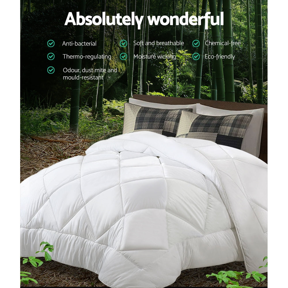 Super King Giselle Bedding 800GSM Microfibre Bamboo Quilt