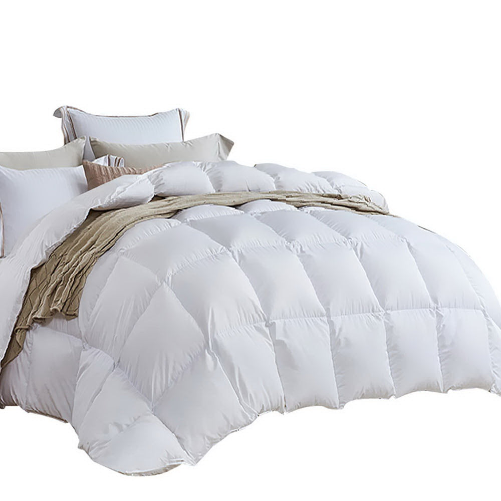 QUEEN 700GSM Duck Down Feather Quilt - White