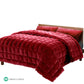 Super King Giselle Bedding Faux Mink Quilt Burgundy