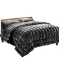 King Giselle Bedding Faux Mink Quilt Charcoal