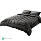 King Giselle Bedding Faux Mink Quilt Charcoal