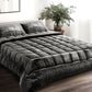 KING 500GSM Faux Mink Quilt - Charcoal