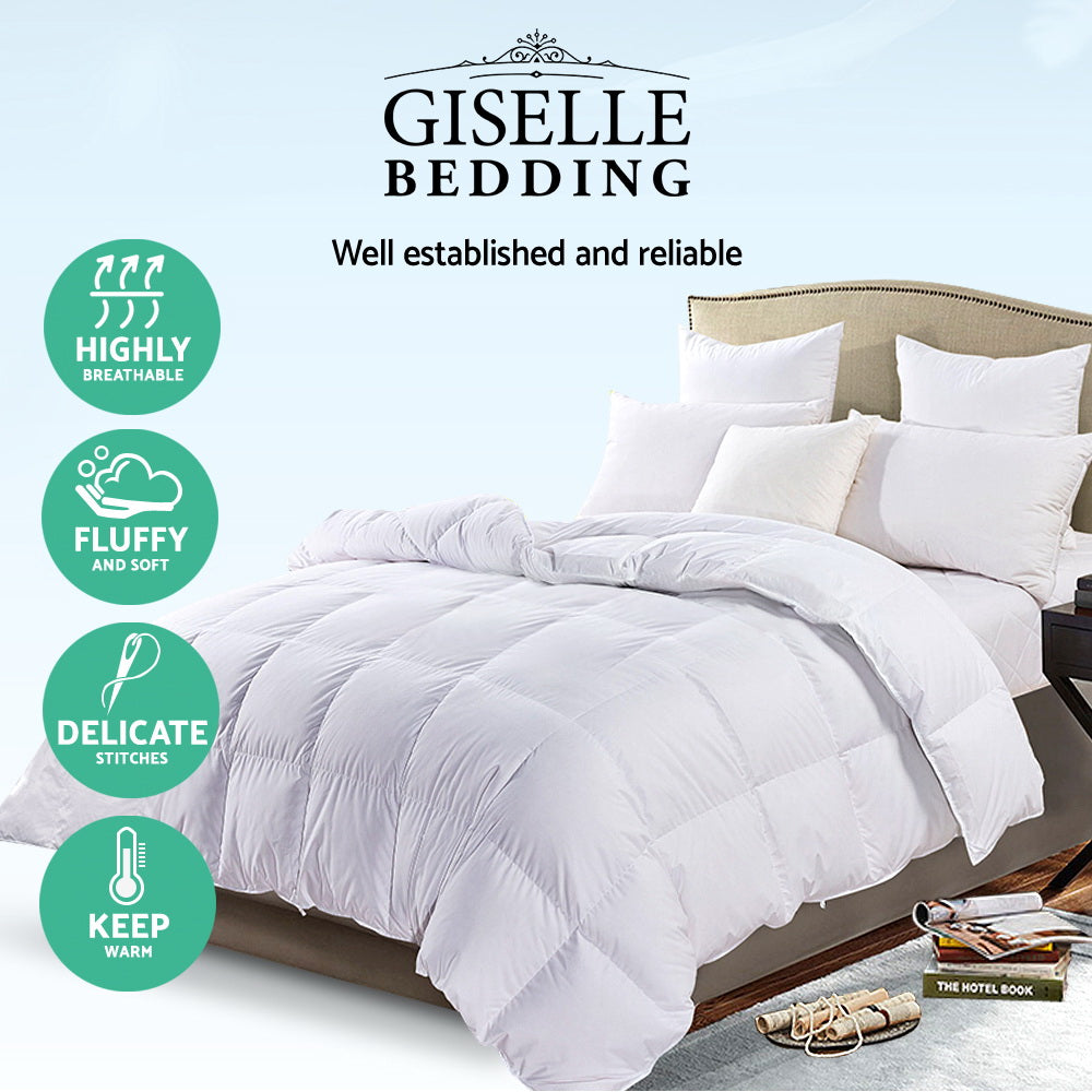 Super King Giselle Bedding 700GSM Goose Down Feather Quilt