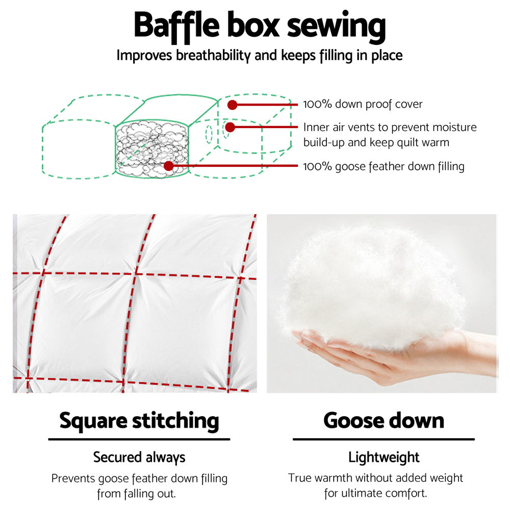 Super King Giselle Bedding 700GSM Goose Down Feather Quilt