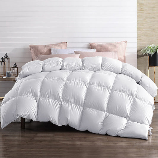 SUPER KING 700GSM Goose Down Feather Quilt - White