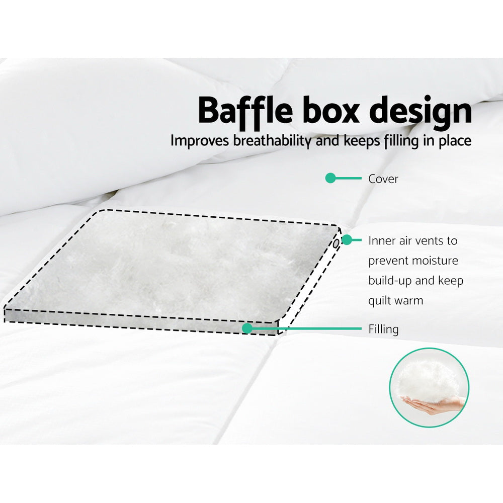 King Giselle Bedding 800GSM Goose Down Feather Quilt