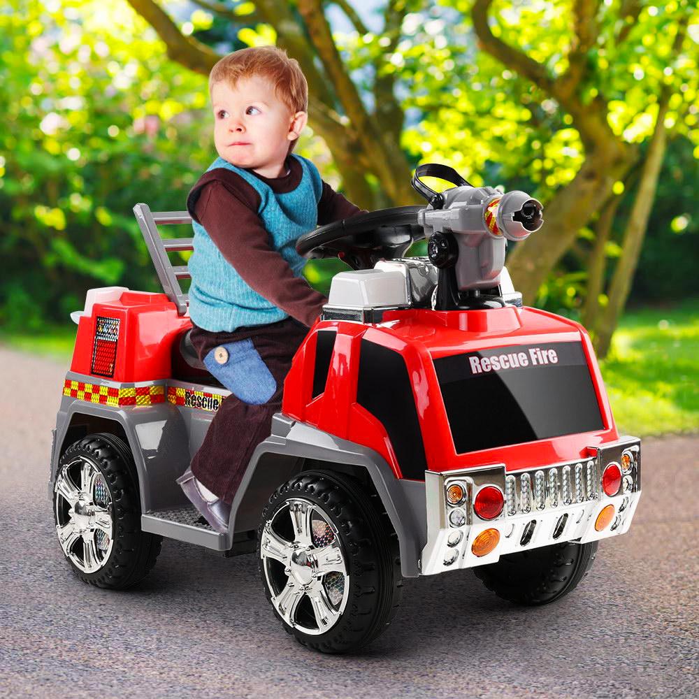 Kids Ride On Fire Truck Motorbike Motorcycle Car - Red