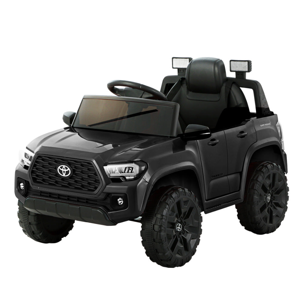 Toyota Ride On Car Kids Electric Toy Cars Tacoma Off Road Jeep 12V Battery - Black