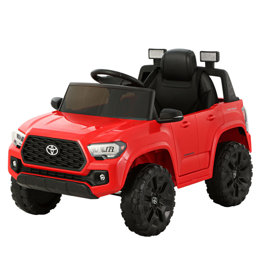 Toyota Ride On Car Kids Electric Toy Cars Tacoma Off Road Jeep 12V Battery - Red