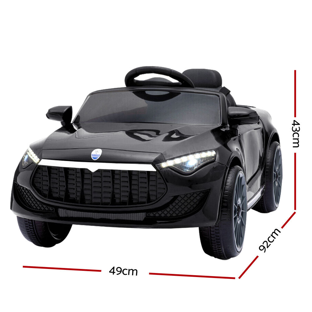Kids Electric Ride On Car Toys Cars Horn Music Remote Control 12V - Black