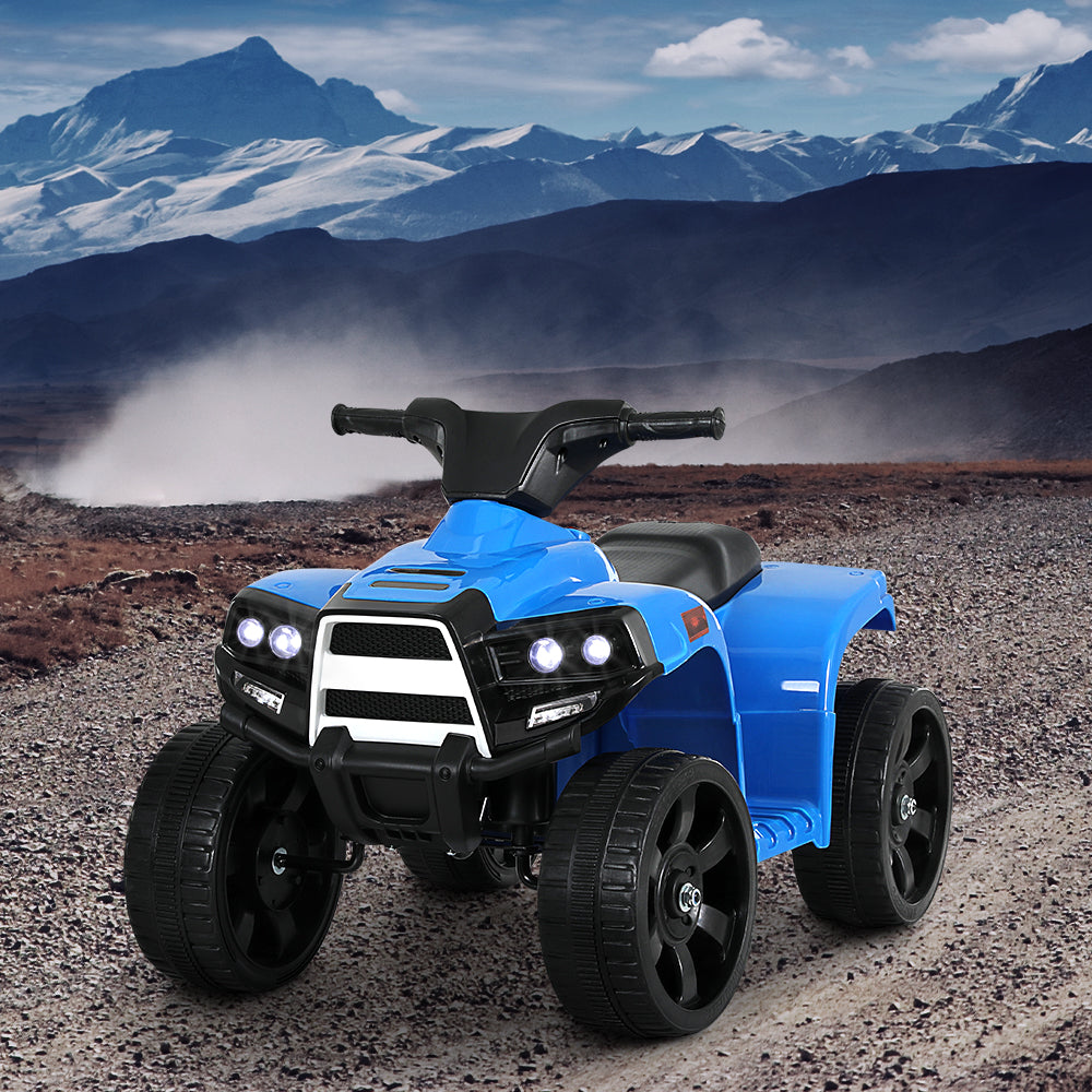 Kids Ride On ATV Quad Motorbike Car 4 Wheeler Electric Toys Battery - Blue