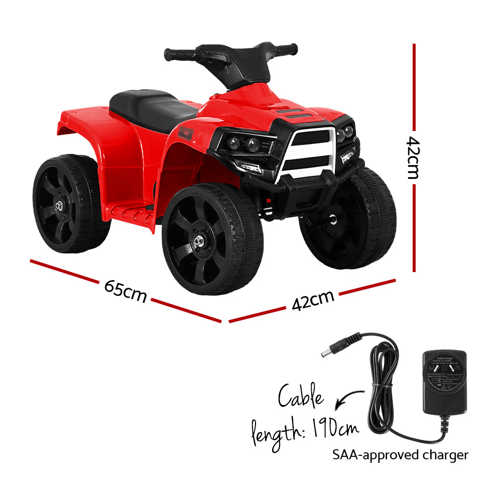 Kids Ride On ATV Quad Motorbike Car 4 Wheeler Electric Toys Battery - Red