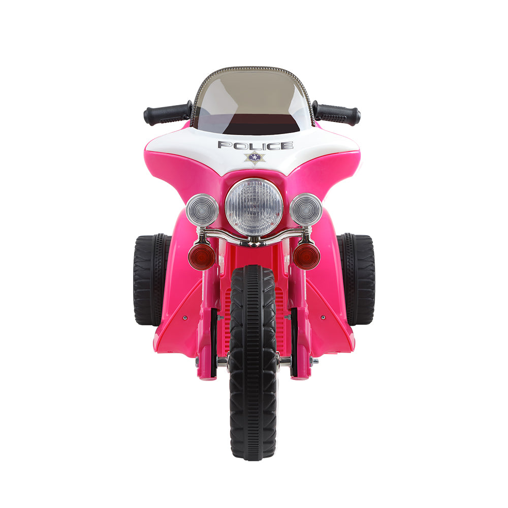 Kids Ride On Motorcycle Motorbike Car Harley Style Electric Toy Police Bike - Pink