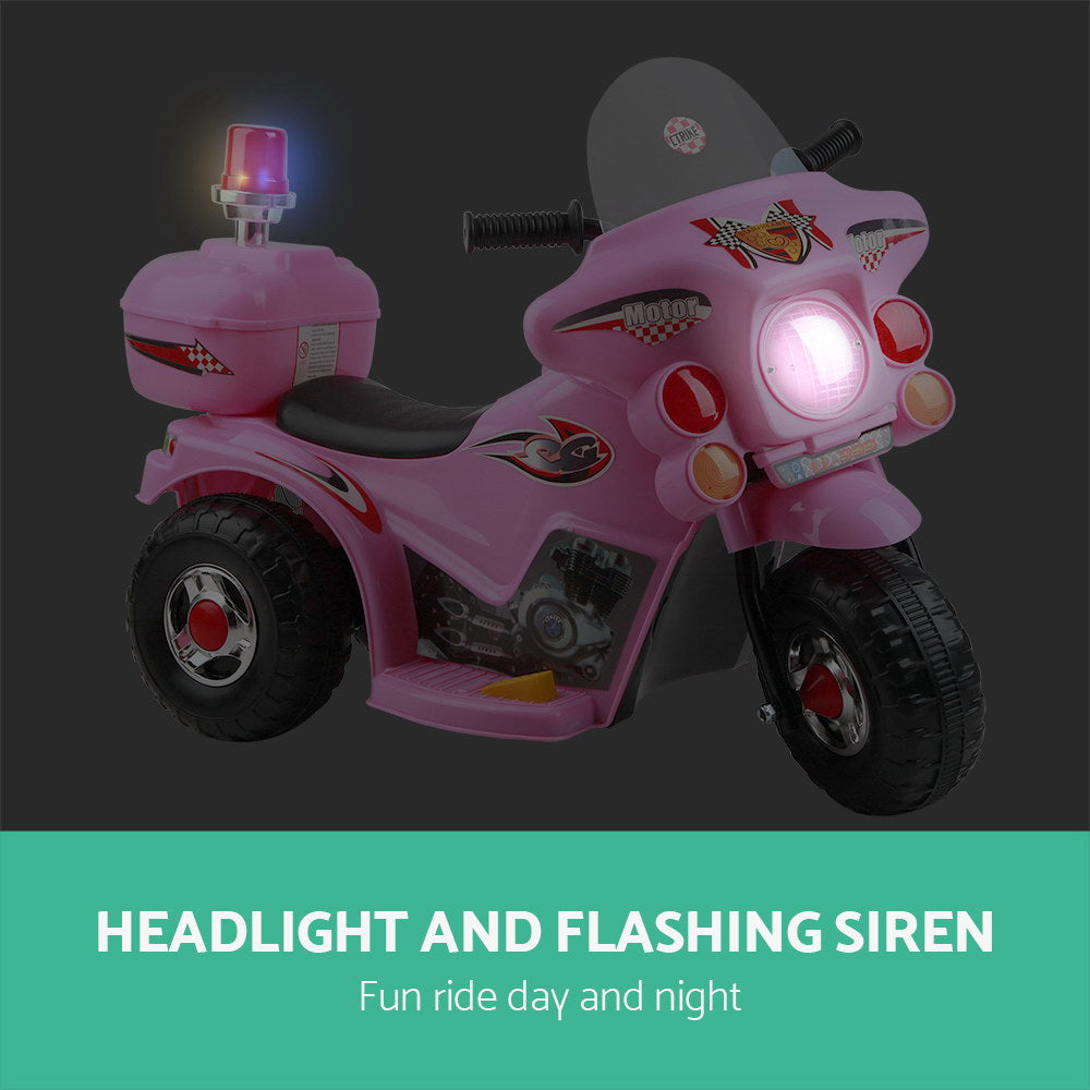 Kids Ride On Motorbike Motorcycle Car - Pink