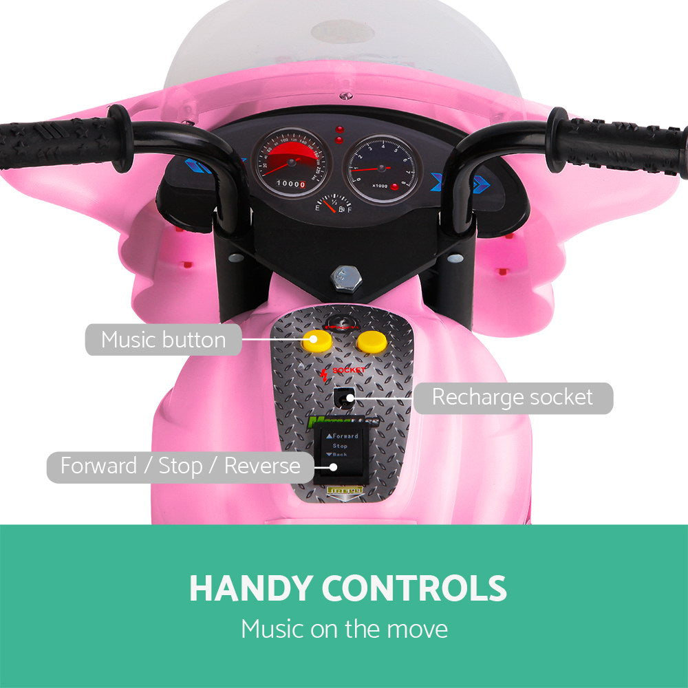 Kids Ride On Motorbike Motorcycle Car - Pink