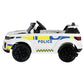 Kids Electric Ride On Patrol Police Car Horn Music Remote - White