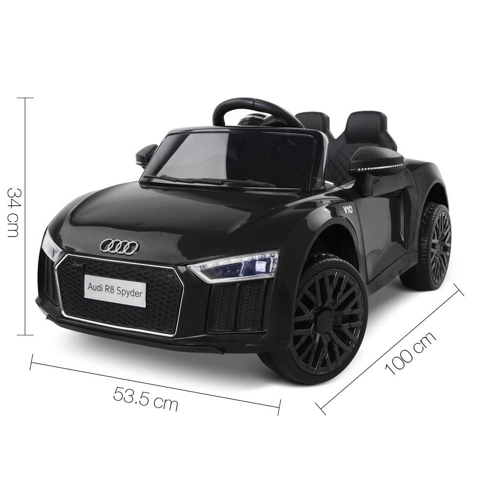Kids Ride on Car Audi R8 Licensed Sports Electric Toy Cars - Black