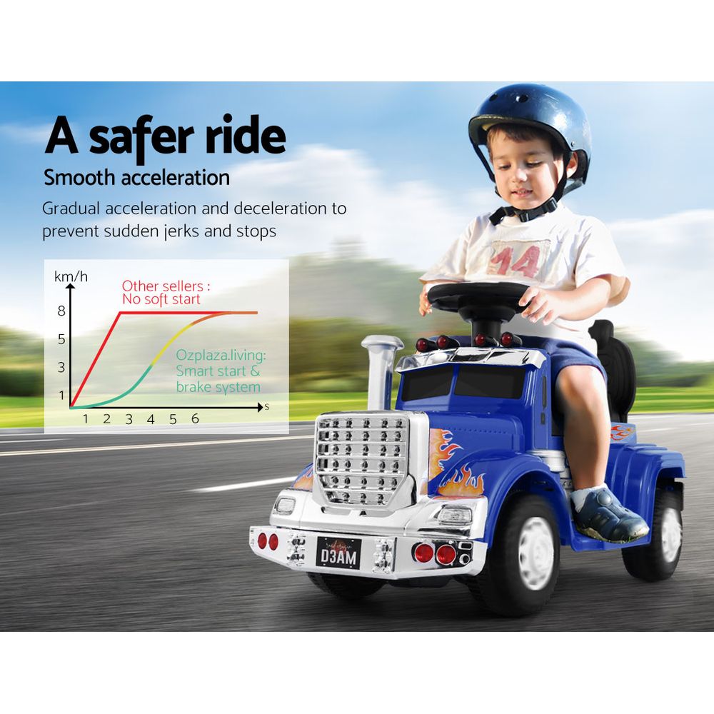 Ride On Cars Kids Electric Toys Car Battery Truck Childrens Motorbike Toy - Blue